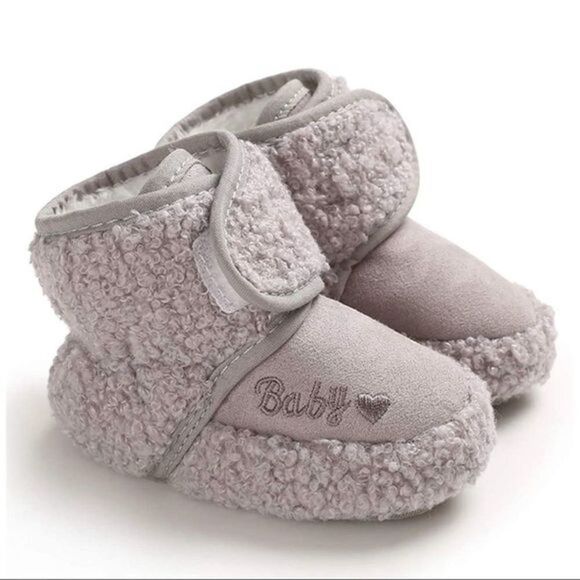𝅺Babies warm slippers - grey - Picture 1 of 5